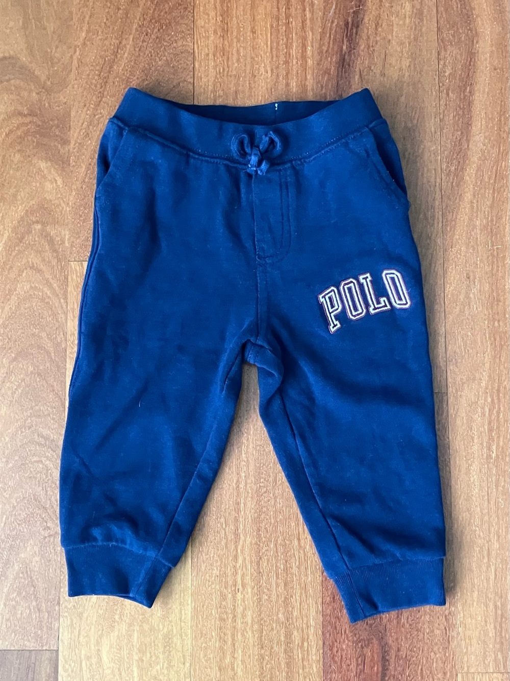 Ralph Lauren Navy Blue Kids Sweatpants with POLO Embroidery